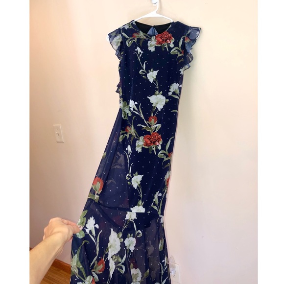 ASOS hope&ivy embroidered midi dress w/ peplum hem - Picture 6 of 11